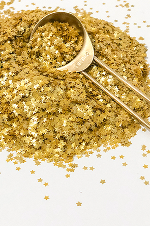Edible Mini Gold Stars Glitter Sprinkles